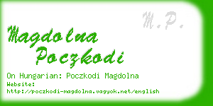 magdolna poczkodi business card